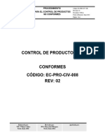 EC PRO CIV 008 Productos No Conformes