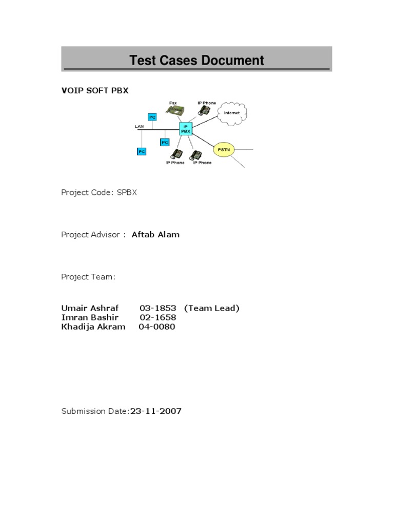 VoIP Test Cases for Soft PBX System | PDF | Session Initiation Protocol ...