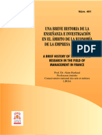 UNA BREVE HISTORIA DE LA ENSEÑANZA Economica de La Empresa en Francia