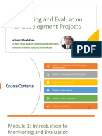 Monitoring and Evaluation (M&E) For Development Project