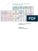 JADWAL PELAJARAN  KLS 4D