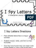 I Spy Letters: A Kindergarten Literacy Station