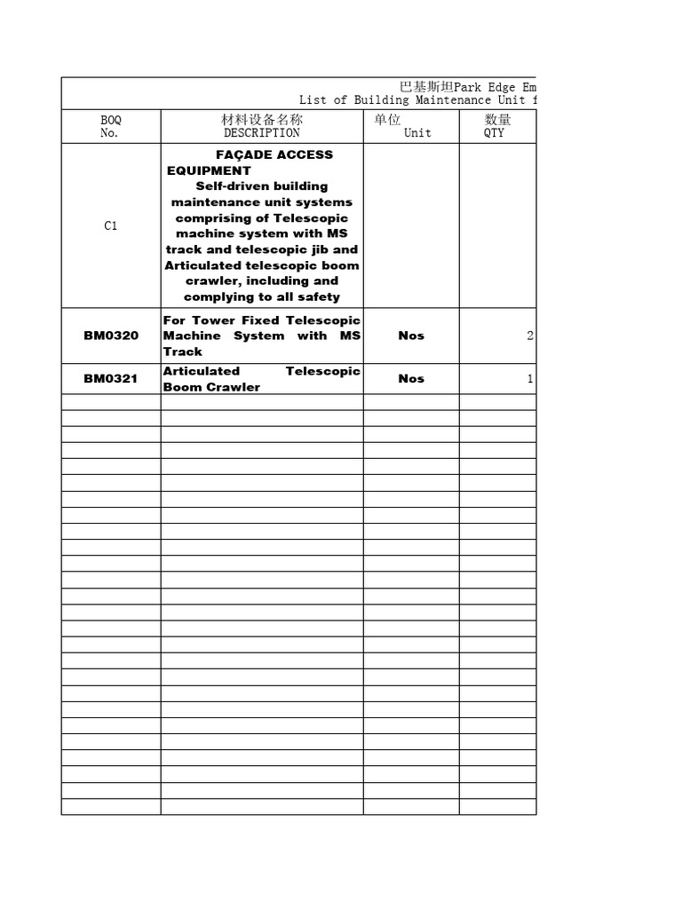 Bq-Building Maintenance Unit | PDF | Technology & Engineering