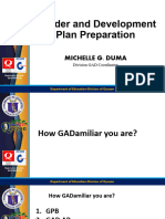 Session 1.1 GAD Planning