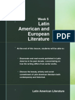 Week 5: Latin American and European Literature