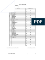 Daftar Hadir Kelapa