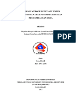 Aplikasi Metode Fuzzy Ahp Untuk Menentukan Desa Penerima Bantuan Pengembangan Desa