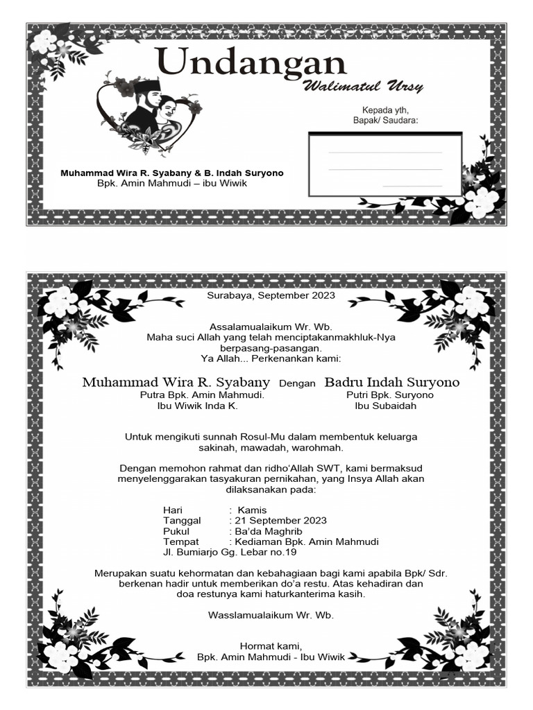 Template Walimatul Ursy Zakiyah PDF