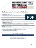 The Development of The Curriculum Fidelity Scale