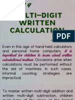 Lesson 10 Multi Digit Written Calculation