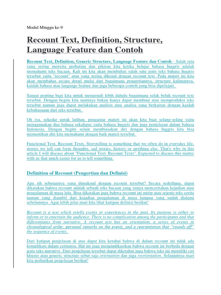 Recount Text: Definition & Structure Guide | PDF | Career & Growth ...