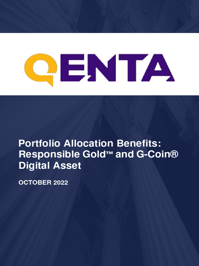 PortfolioAllocationBenefits Responsible GoldTM and GCoin