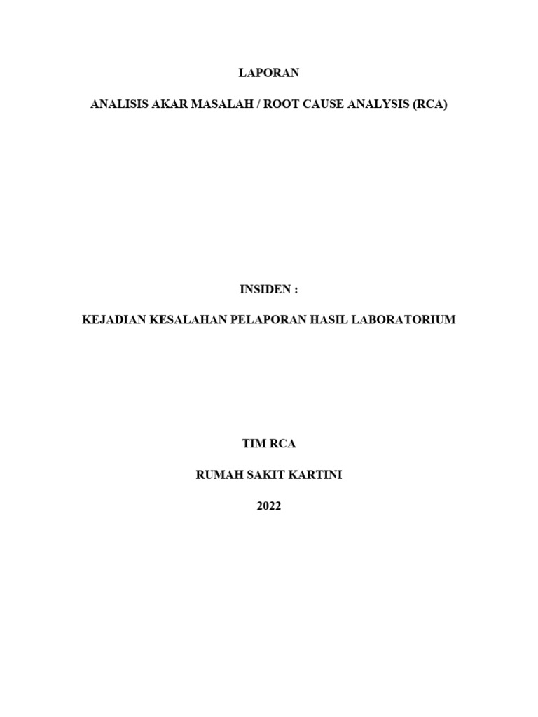 Analisis Kesalahan Pelaporan Laboratorium | PDF