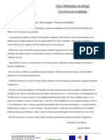 Reflexão Médias Percentagens e Proporcionalidades