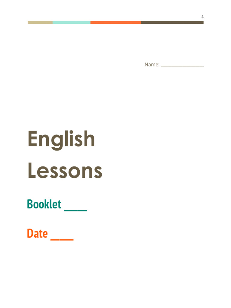 Lesson Booklet 20.9.23 | PDF