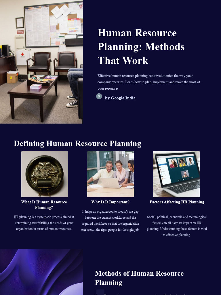 Human Resource Planning Methods That Work | PDF | Human Resources