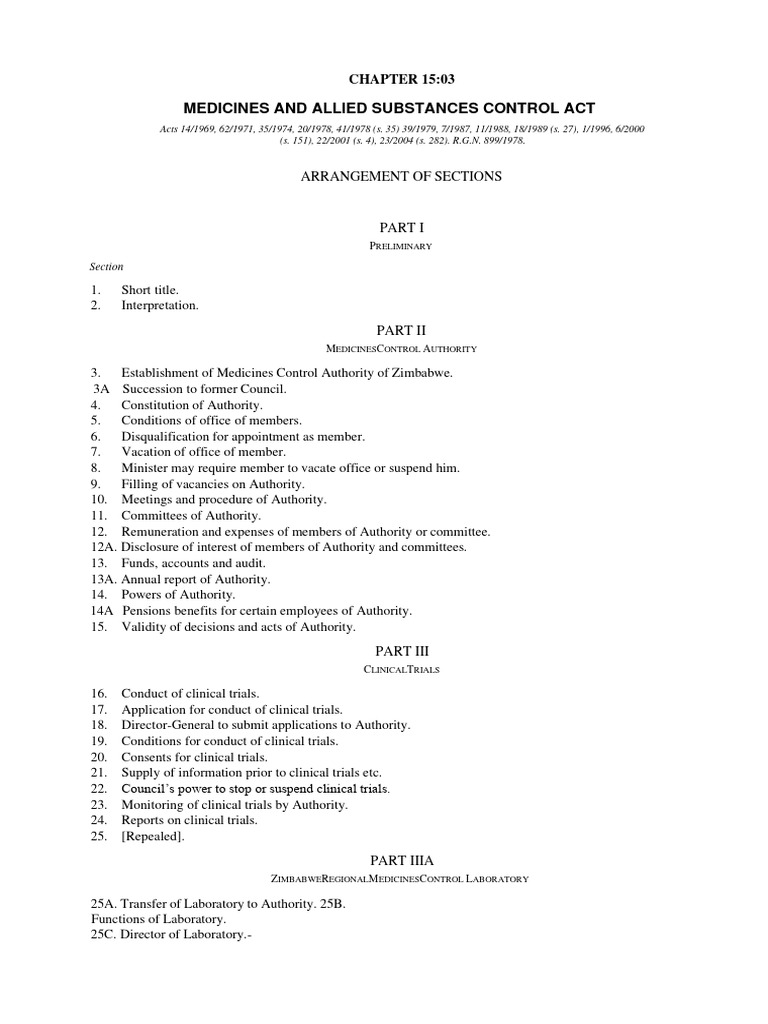 Medicines And Allied Substances Control Act Chapter 15 03 Pdf