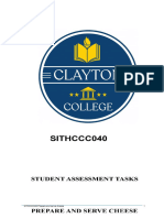 SITHCCC040 Student Assessment Tasks