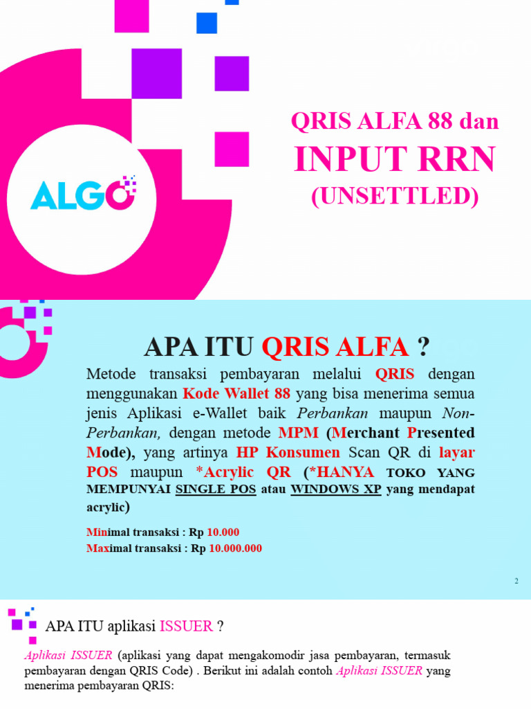 Materi Training Qris & Input RRN (Versi TGL 26.09.23) Updated | PDF
