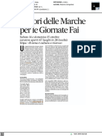 I Tesori Delle Marche Per Le Giornate FAI - Il Corriere Adriatico Del 6 Ottobre 2023