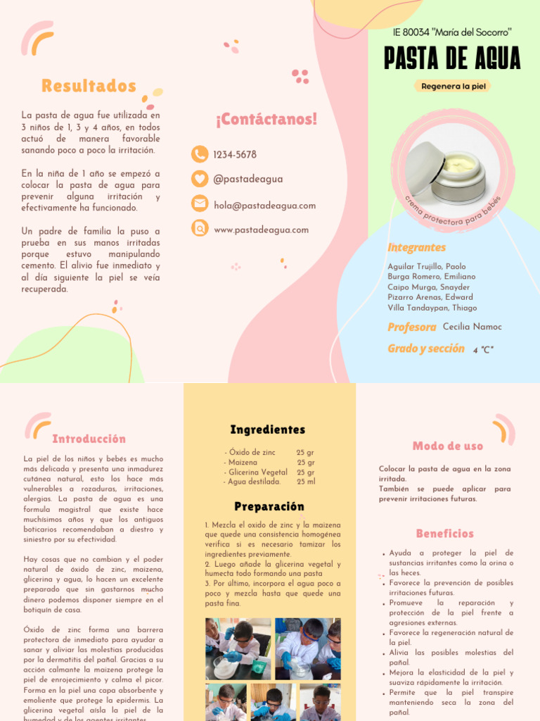 Pasta de Agua: Alivio para Irritaciones | PDF