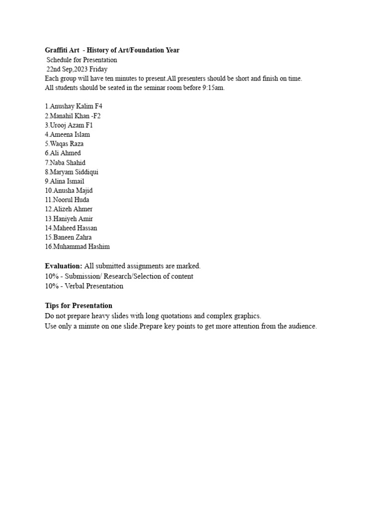 Graffiti Art History of Art_Foundation Year PDF