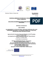 Avizul Comisiei de la Veneția privind modificările la Codul Electoral al RM