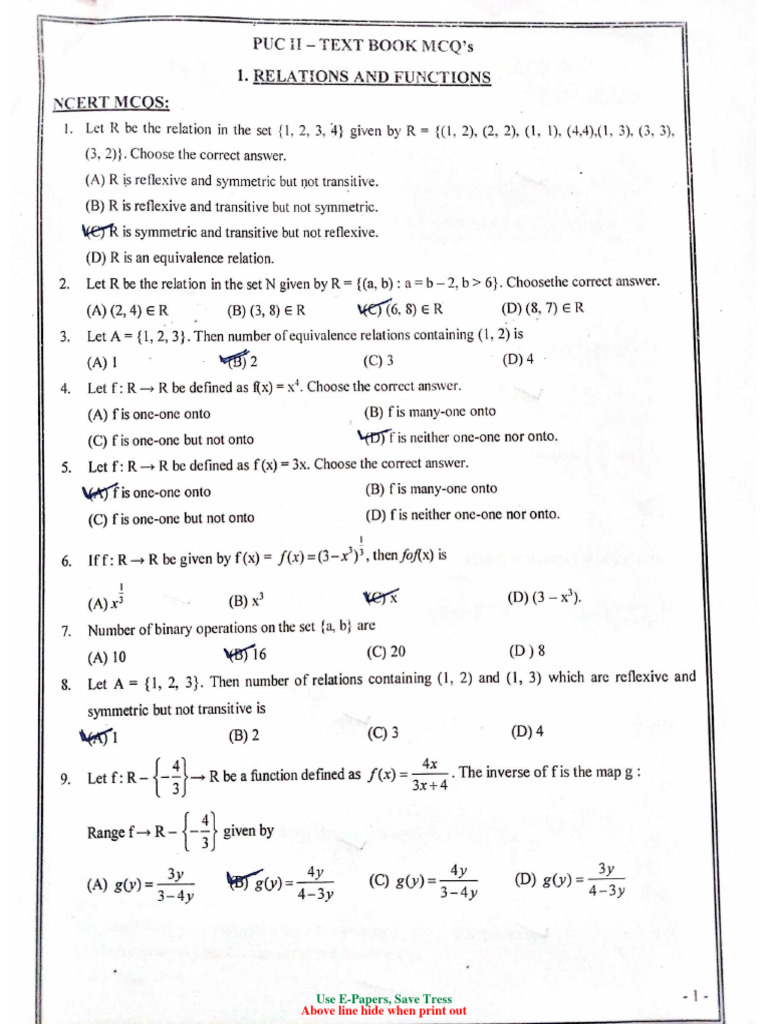 2nd-puc-maths-relations-and-functions-mcqs-2023-pdf
