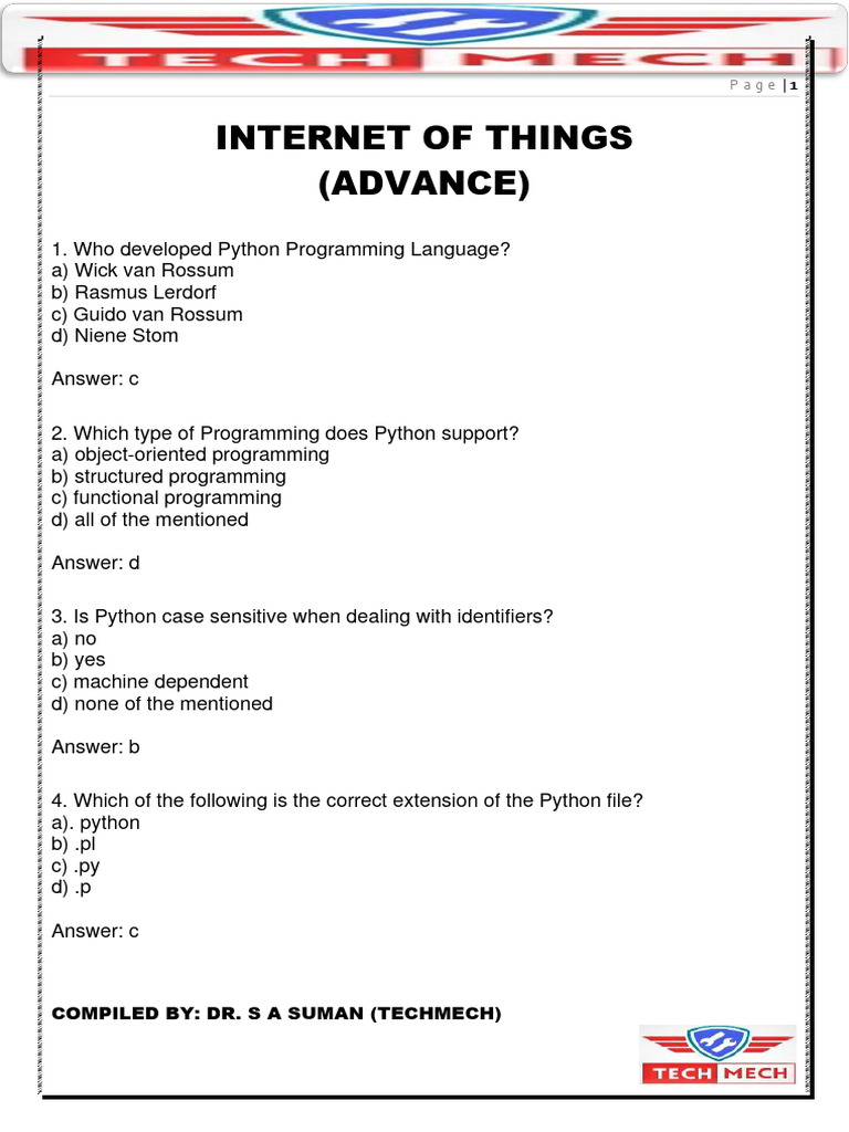 Mcq iot advance pdf cloud computing python programming language 
