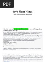 Java Short Notes