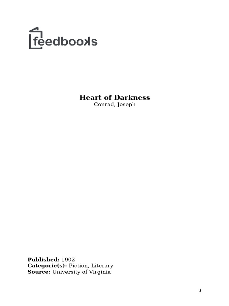 Josephconrad Heart Of Darkness Pdf Joseph Conrad