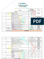 SK 2nd Quarter Weekly Schedule