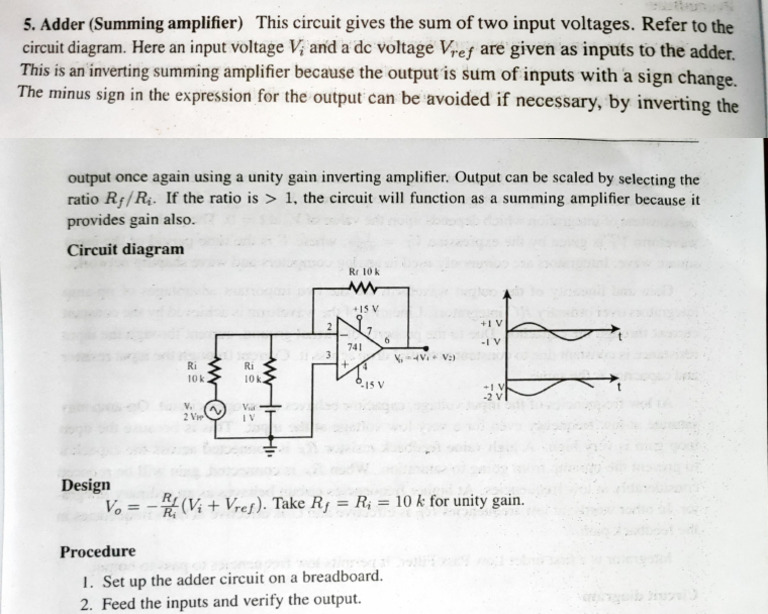 Summing Amplifier | PDF
