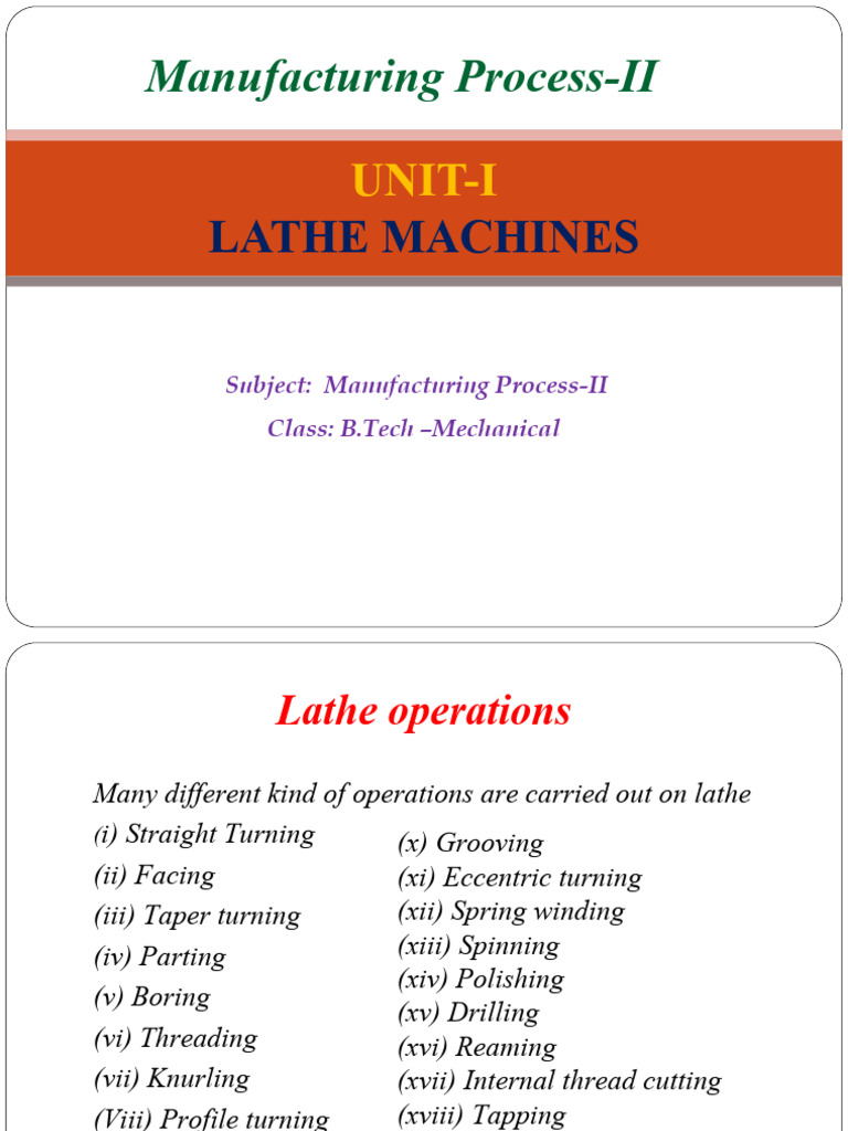 Lathe Operations PDF Drilling Machining