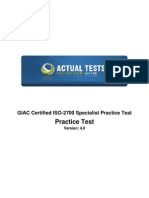 Practice Test: GIAC G2700