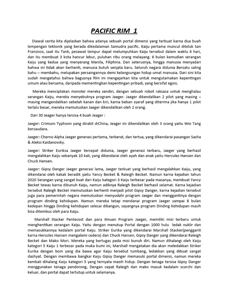 Pacific Rim 1 | PDF