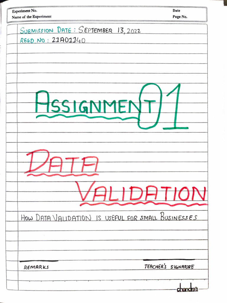 Data Validation for Small Businesses | PDF | Business | Technology ...