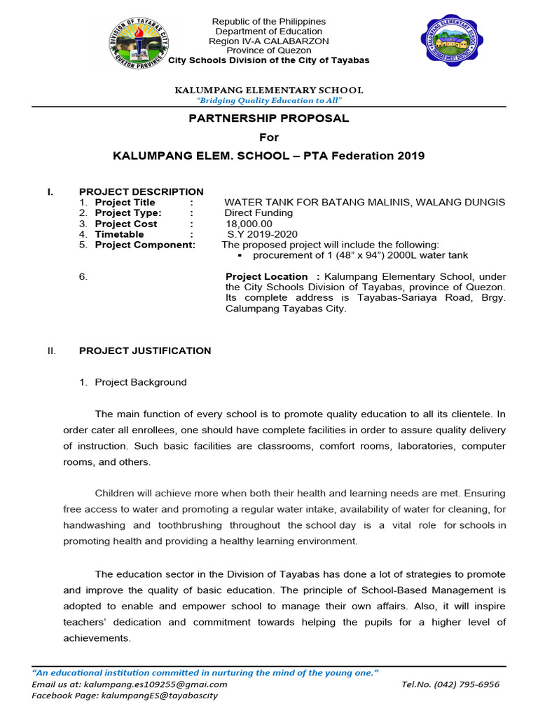 Project Proposal Water Tank PDF