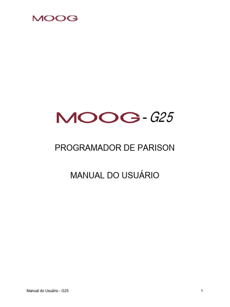 Manual do Programador Parison G25 | PDF | Extrusão | Engenharia Elétrica