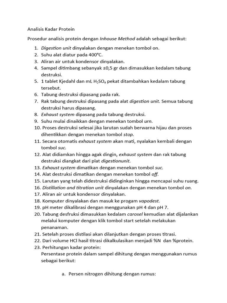 Analisis Kadar Protein | PDF | Kesehatan Holistik | Sains & Matematika