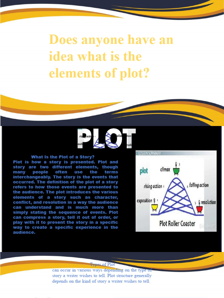 Does Anyone Have An Idea What Is The Elements of Plot? | PDF