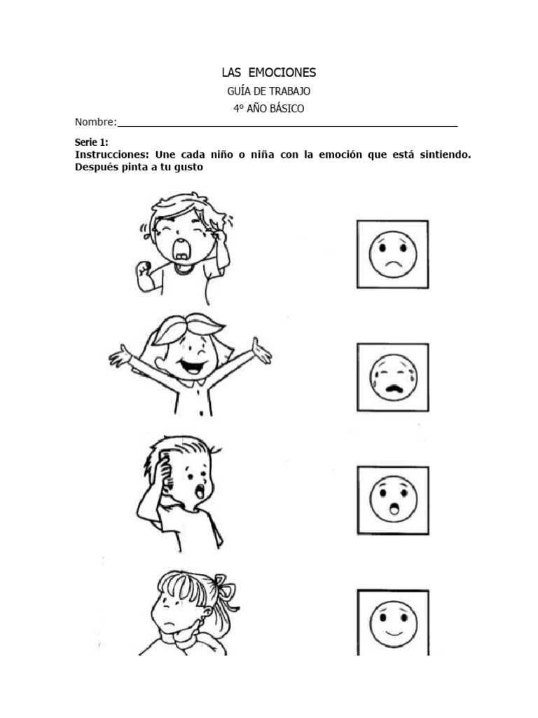 Actividades para Unir Emociones en Niños | PDF