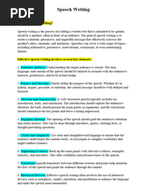 Speech Writing
