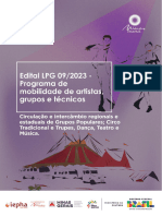 Edital LPG 09-2023 Programa de Mobilidade de Artistas Grupos e Tcnicos