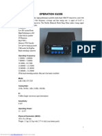 Operation Guide: TJ5A Is A High Sensibility, High-Performance Portable Multi-Band SSB/CW Transceiver, Used With