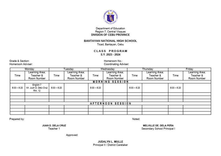 Teachers Program Pdf Schools