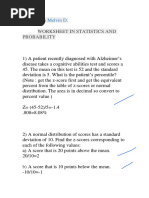 Checked Worksheet in Statistics and Probability Tayson Ian Melvin D