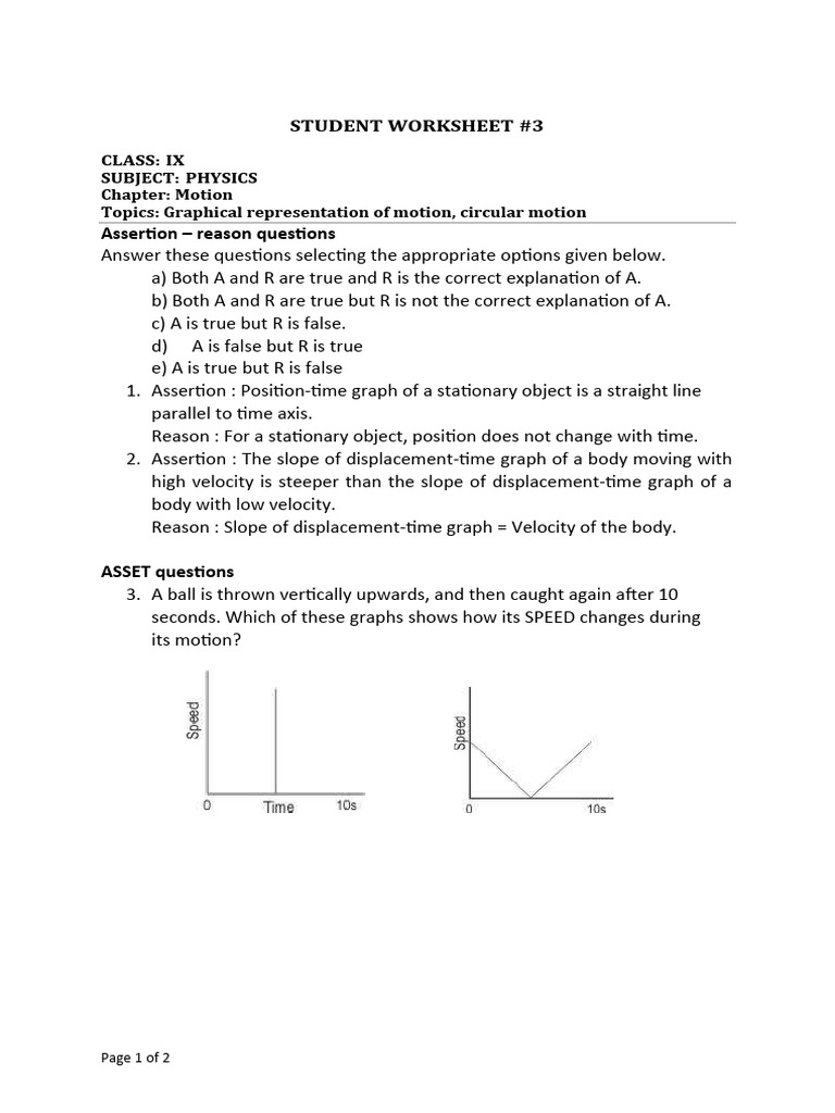 Student Worksheet #3 | PDF
