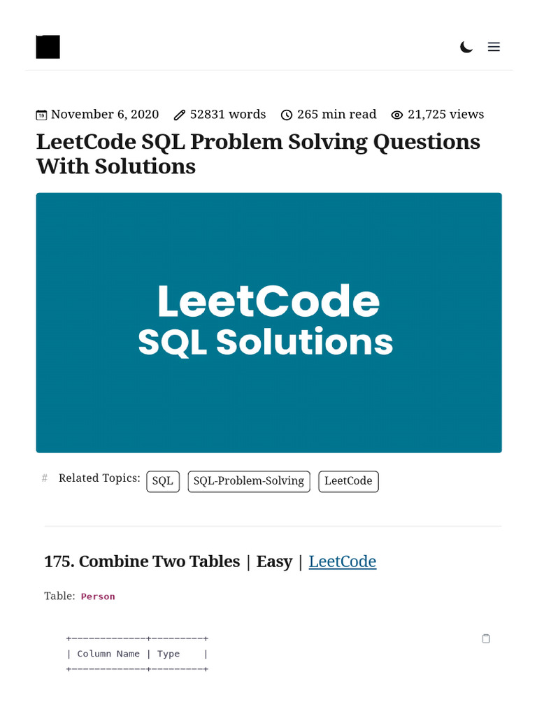 Condensed List Leetcode Sql Top