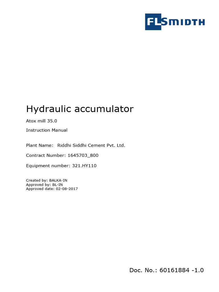 321.HY110 Hydraulic Accumulator PDF